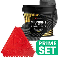 ARTMIE Комплект черна релефна паста с гребен за рисуване Midnight Black — изображение 1