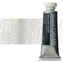 Професионални гвашови бои Holbein Artists 15 ml – brilantná strieborná