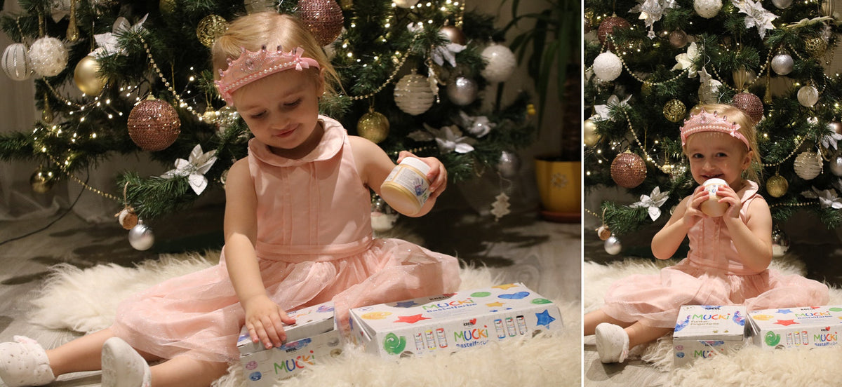 Painting with kids and creative Christmas crafting