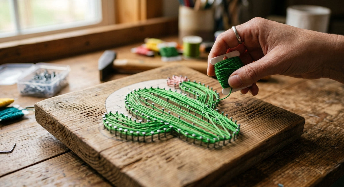 DIY lesena dekoracija: Navodila za ustvarjanje z žeblji