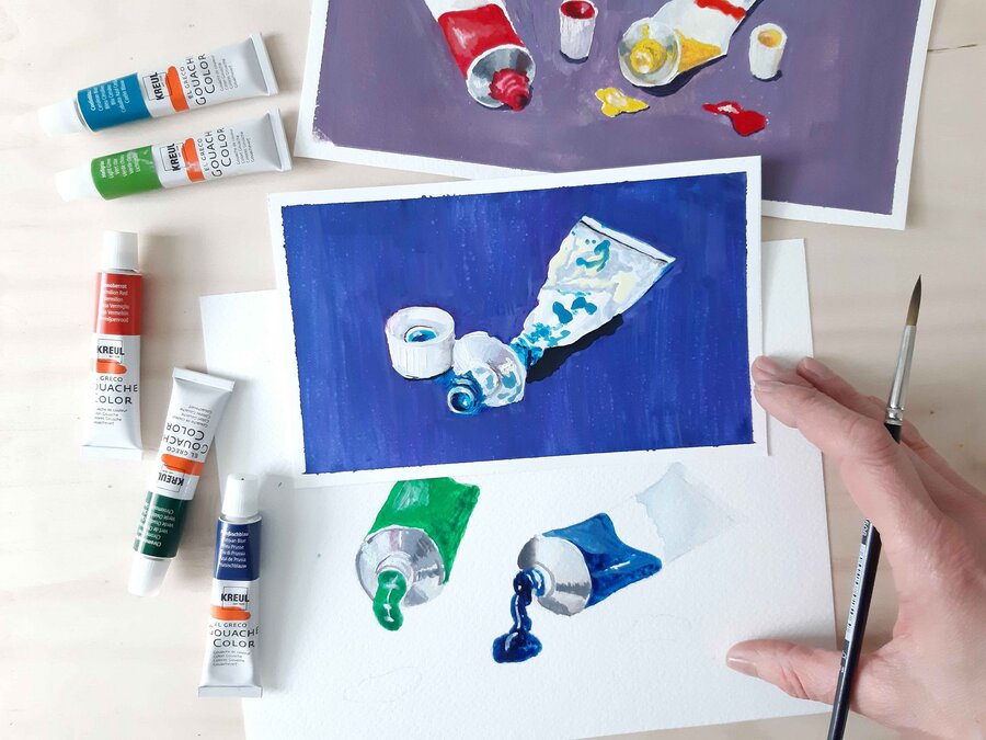 ARTMIE — Ako maľovať gvašovými farbami