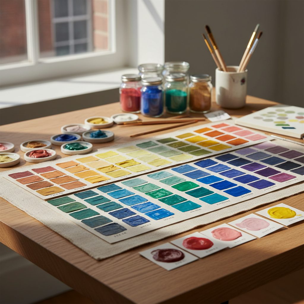 color swatches of different paint brands