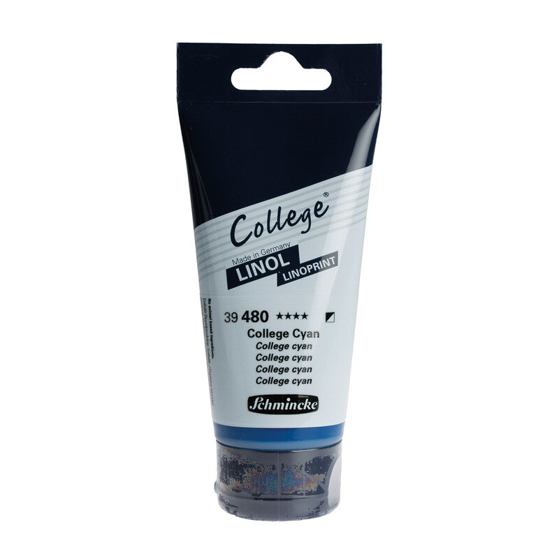 Боя за линогравюра Schmincke College Linol 75 ml – 480 Колеж циан