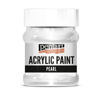 Перлена акрилна боя Pentart 230 ml - бяла
