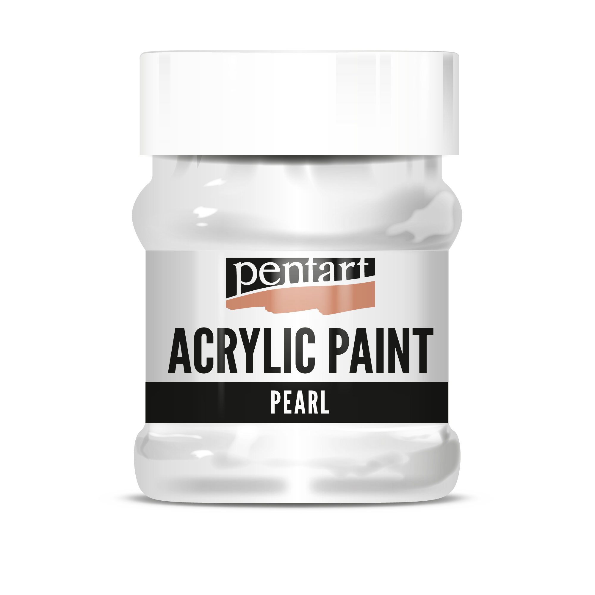 Перлена акрилна боя Pentart 230 ml - бяла