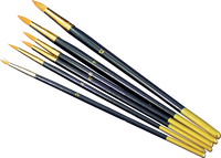 Комплект четки за контур - 6 части – pointed, 6 pcs/pack, sizes 2,4,6,8,10,12