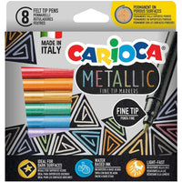 Металически флумастери Carioca Metallic, връх, микс от цветове