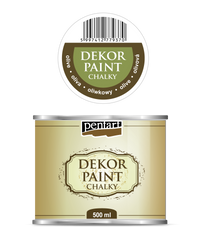 Декоративна боя тебеширена Chalky Pentart 500 мл – olive