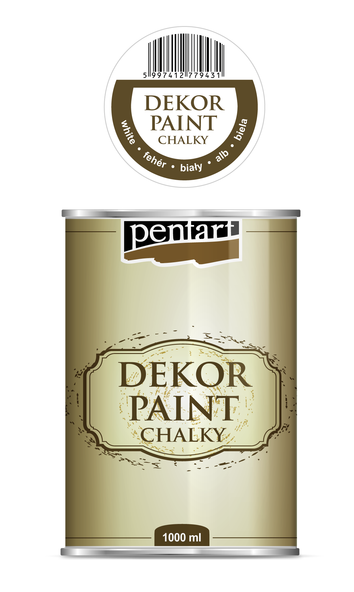 dekor paint chalky 1000 ml – бял