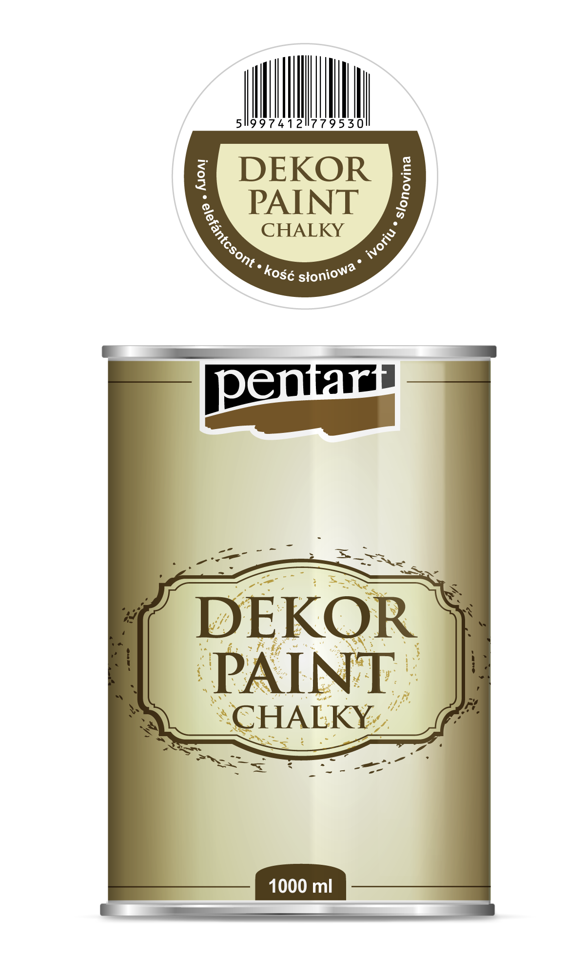 dekor paint chalky 1000 ml – слонова кост