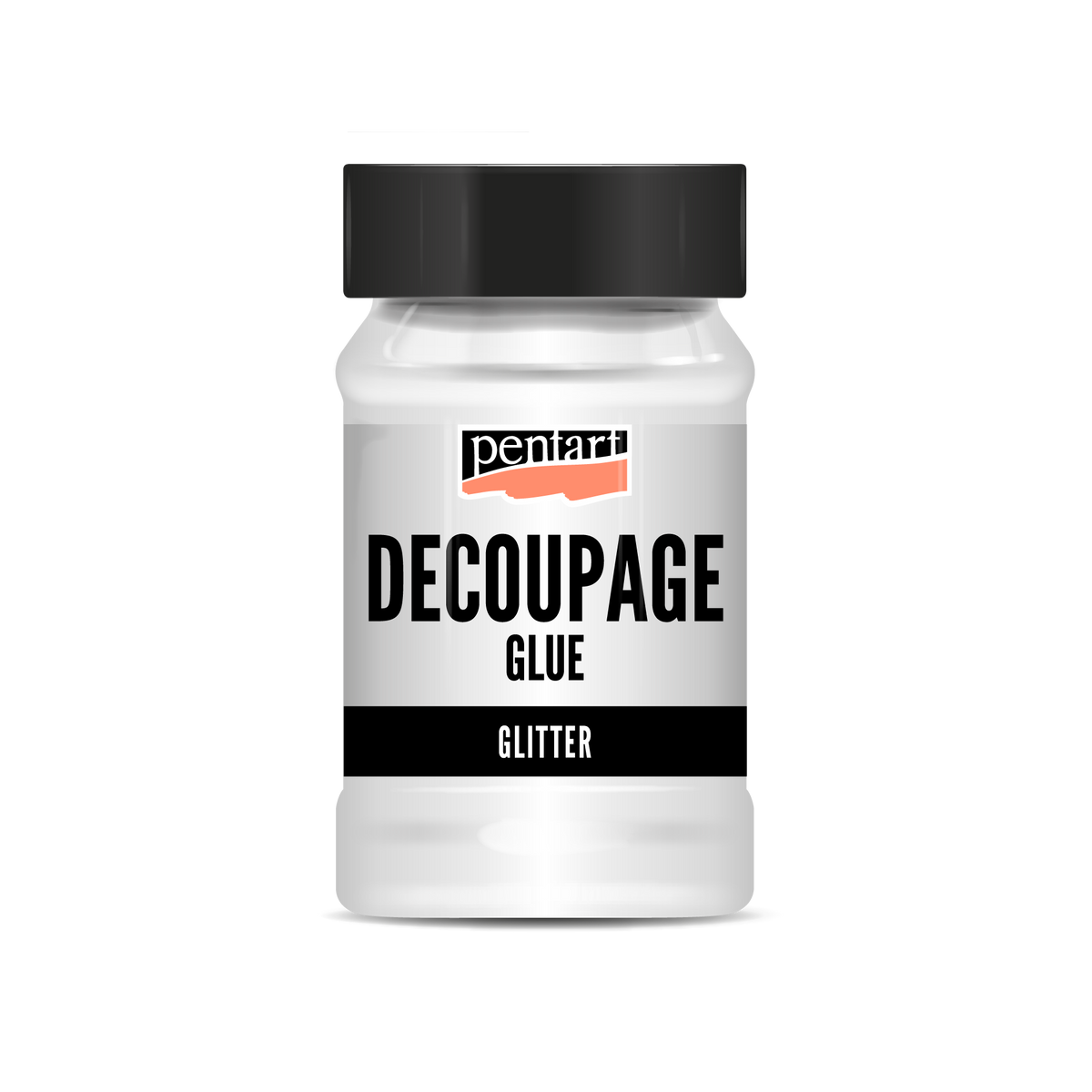 Лепило и лак за декупаж с брокат Pentart - 100 ml
