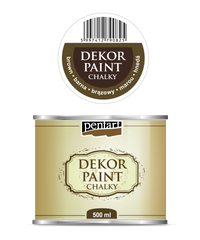 Декоративна боя тебеширена Chalky Pentart 500 мл – brown