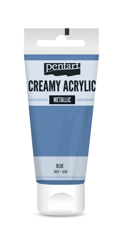 creamy acrylic metallic 60 ml – синьо