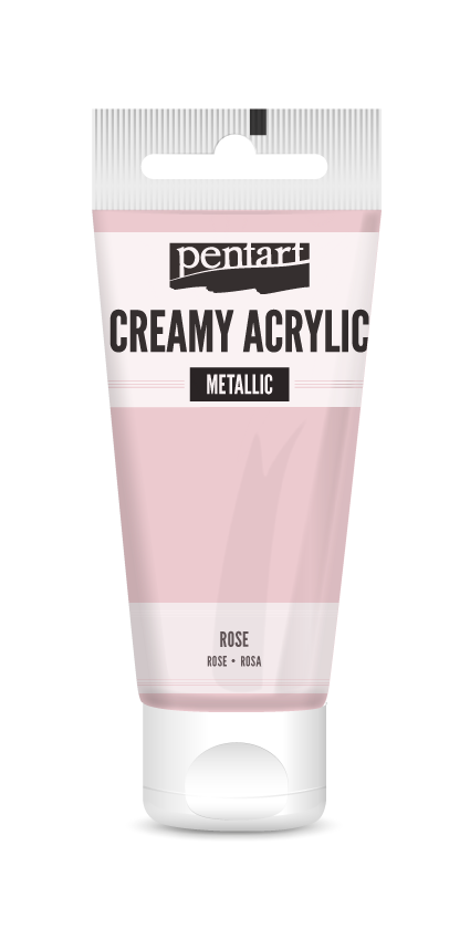 creamy acrylic metallic 60 ml – розово