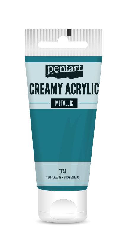 creamy acrylic metallic 60 ml – синьо-зелено