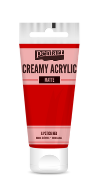 Кремообразна матова акрилна боя Pentart 60 мл – lipstick red