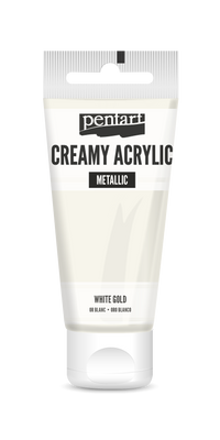 creamy acrylic metallic 60 ml – бяло злато
