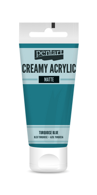 Кремообразна матова акрилна боя Pentart 60 мл – turquoise blue