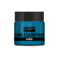 glamour fabric & leather paint 50 ml – сребристосиньо