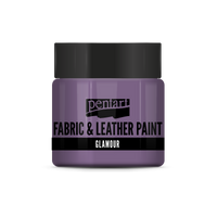 glamour fabric & leather paint 50 ml – сребристолилаво
