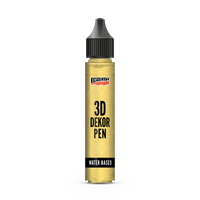 Глитер 3D контур Pentart 3D Decor Pen - златен, 30 ml