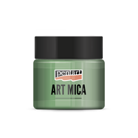 Pentart Art Mica ефектен минерален прах golden green 9 g