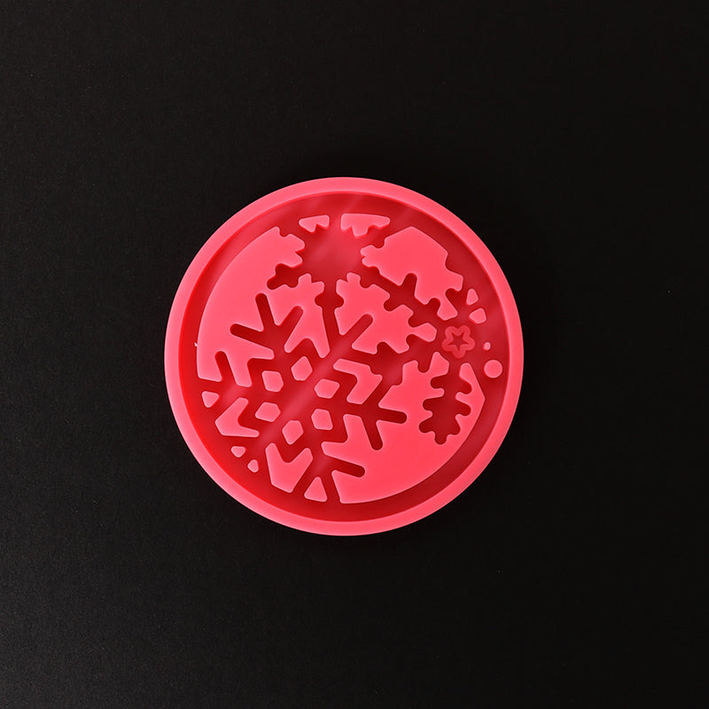 Силиконов калъп за смола Pentart - домино 2 броя – Christmas ornament - snowflake