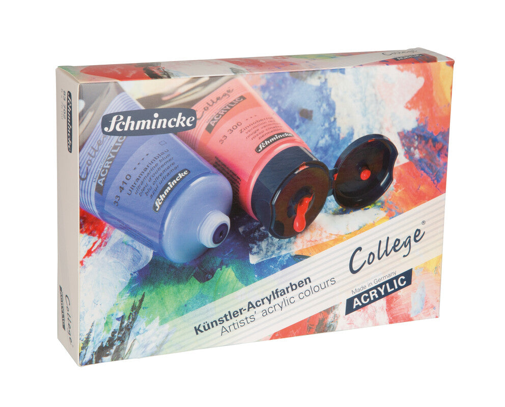 Акрилни бои Schmincke College Acrylic – комплект в картонена кутия 5 x 75 ml