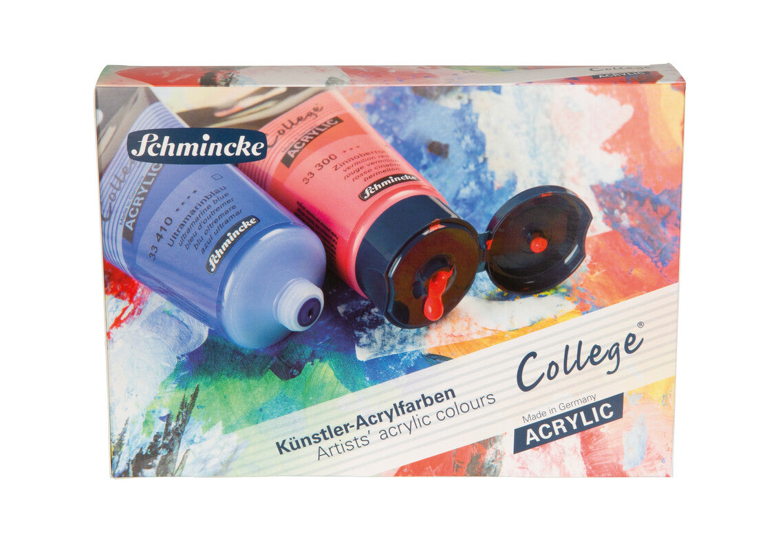 Акрилни бои Schmincke College Acrylic – комплект в картонена кутия 5 x 75 ml
