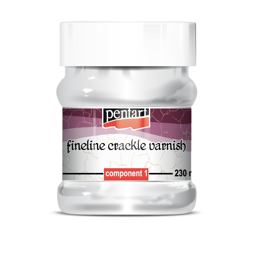 Двукомпонентен напукващ лак с фини пукнатини Pentart Fineline - 230 ml