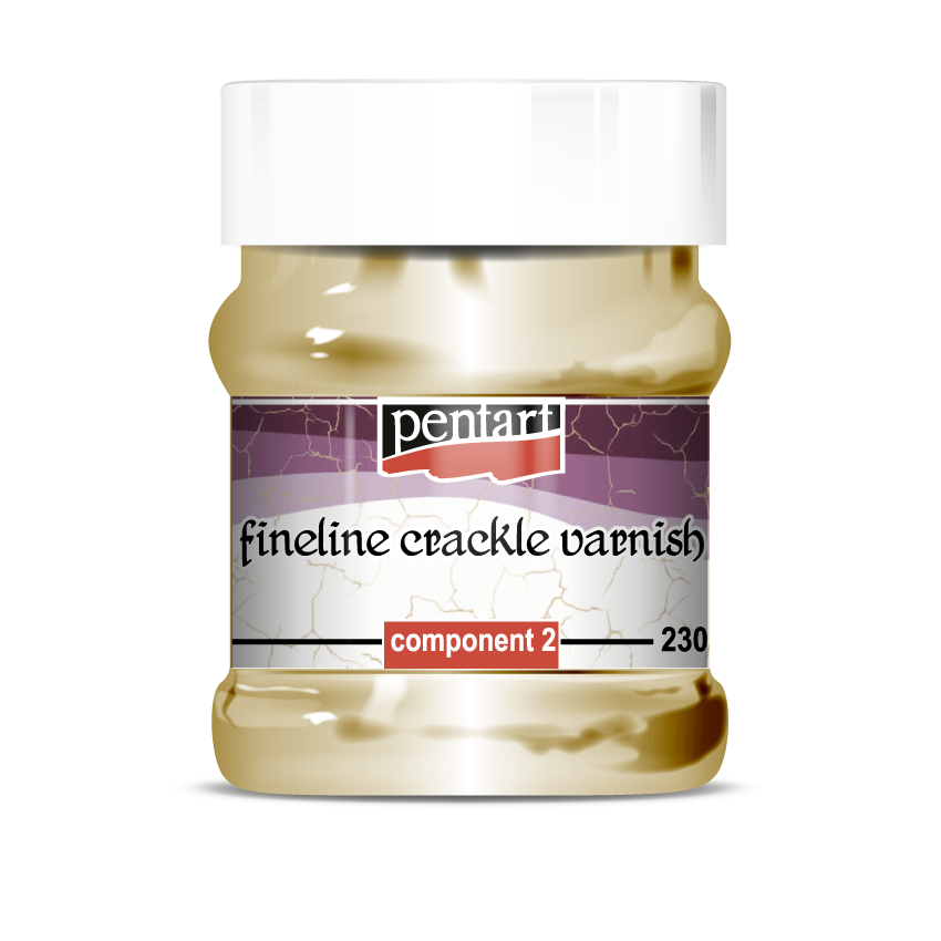 Двукомпонентен напукващ лак с фини пукнатини Pentart Fineline - 230 ml