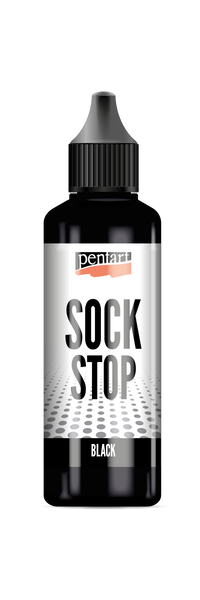 Pentart Sock stop течна противоплъзгаща боя черна 80 ml