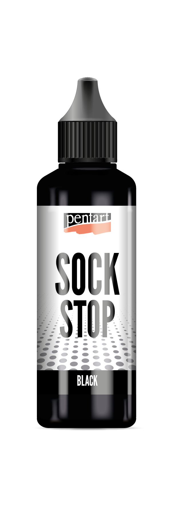 Pentart Sock stop течна противоплъзгаща боя черна 80 ml