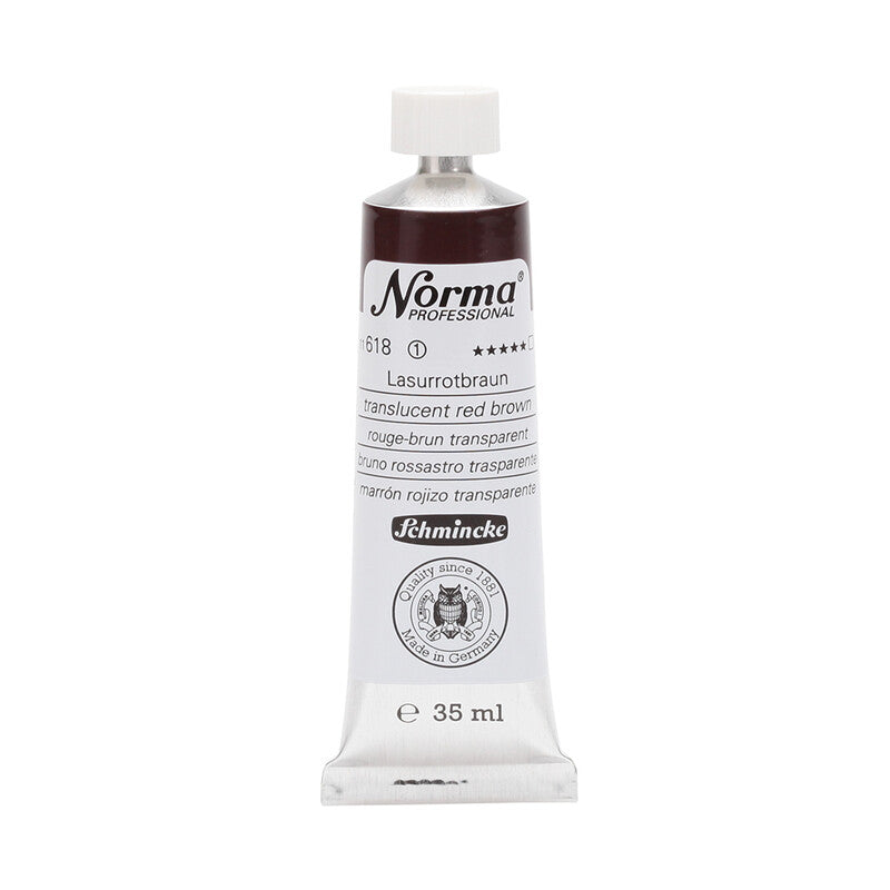 Маслени бои Schmincke Norma Professional 35 ml – 618 Прозрачно червено-кафяво