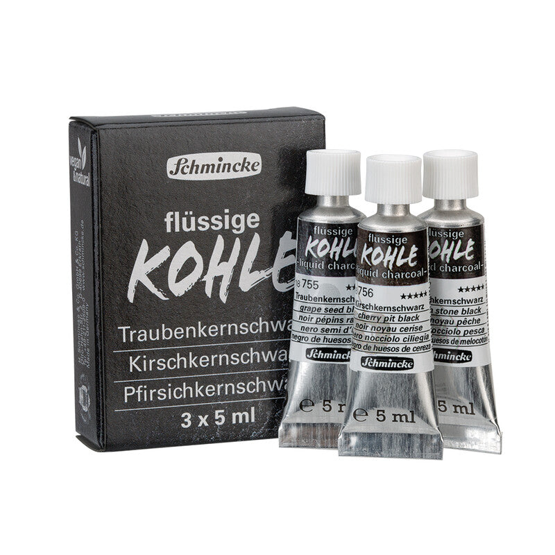 Течен въглен Schmincke Trio liquid charcoal