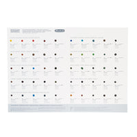 Тестер картон с цветни точки Schmincke HORADAM Aquarell Dot Card Super Granulation - 50 цвята