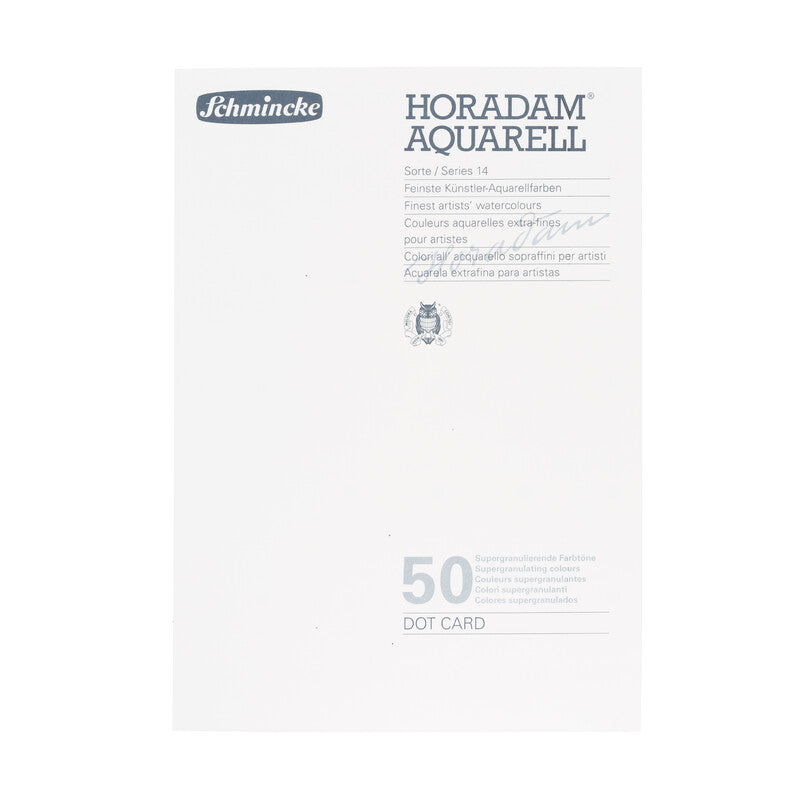 Тестер картон с цветни точки Schmincke HORADAM Aquarell Dot Card Super Granulation - 50 цвята