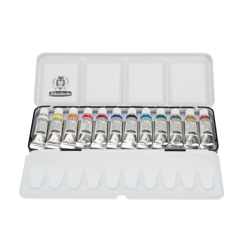 Гваш бои Schmincke HORADAM в метална кутия, 12 x 5 ml