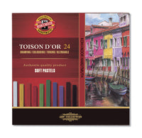 8584 Сухи пастели 7x7 -24 броя TOISON D OR SOFT — изображение 1