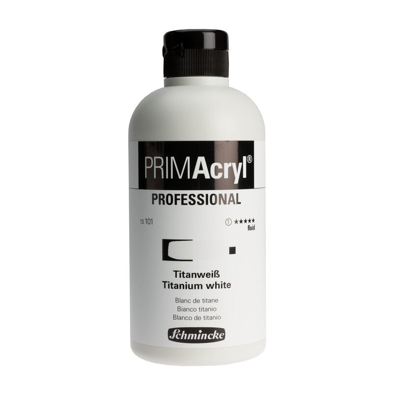 Акрилна боя Schmincke PRIMAcryl Professional Fluid 500 ml – Titanium white