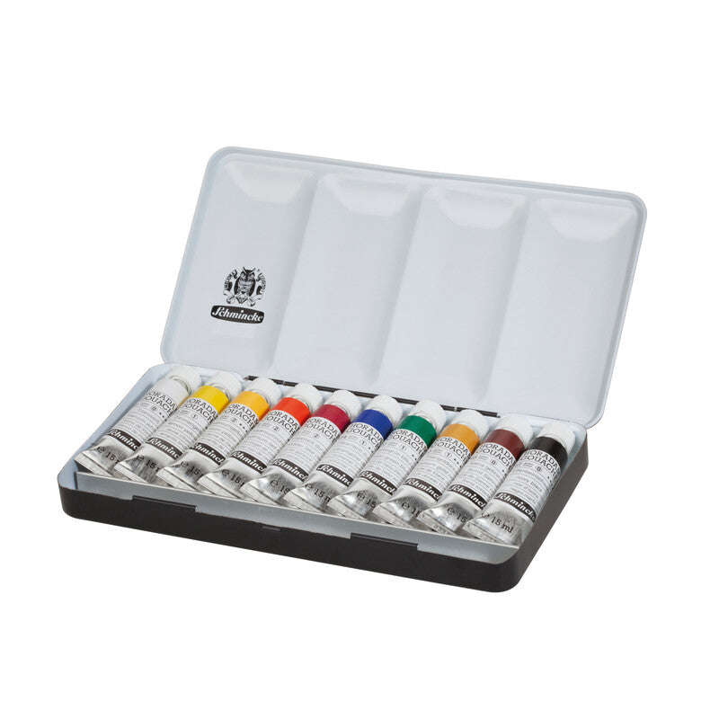 Гваш бои Schmincke HORADAM в метална кутия, 10 x 15 ml