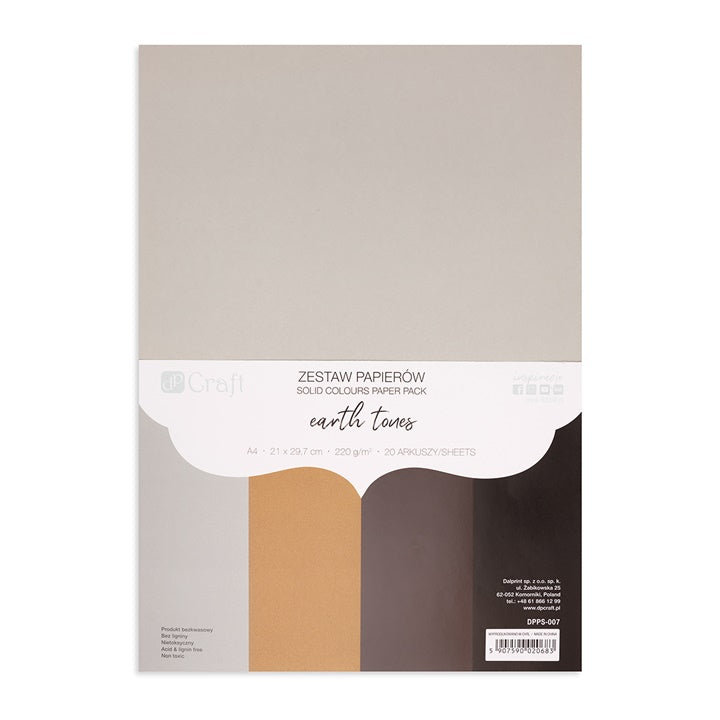 Цветна хартия DP Craft 20 броя – earth tones