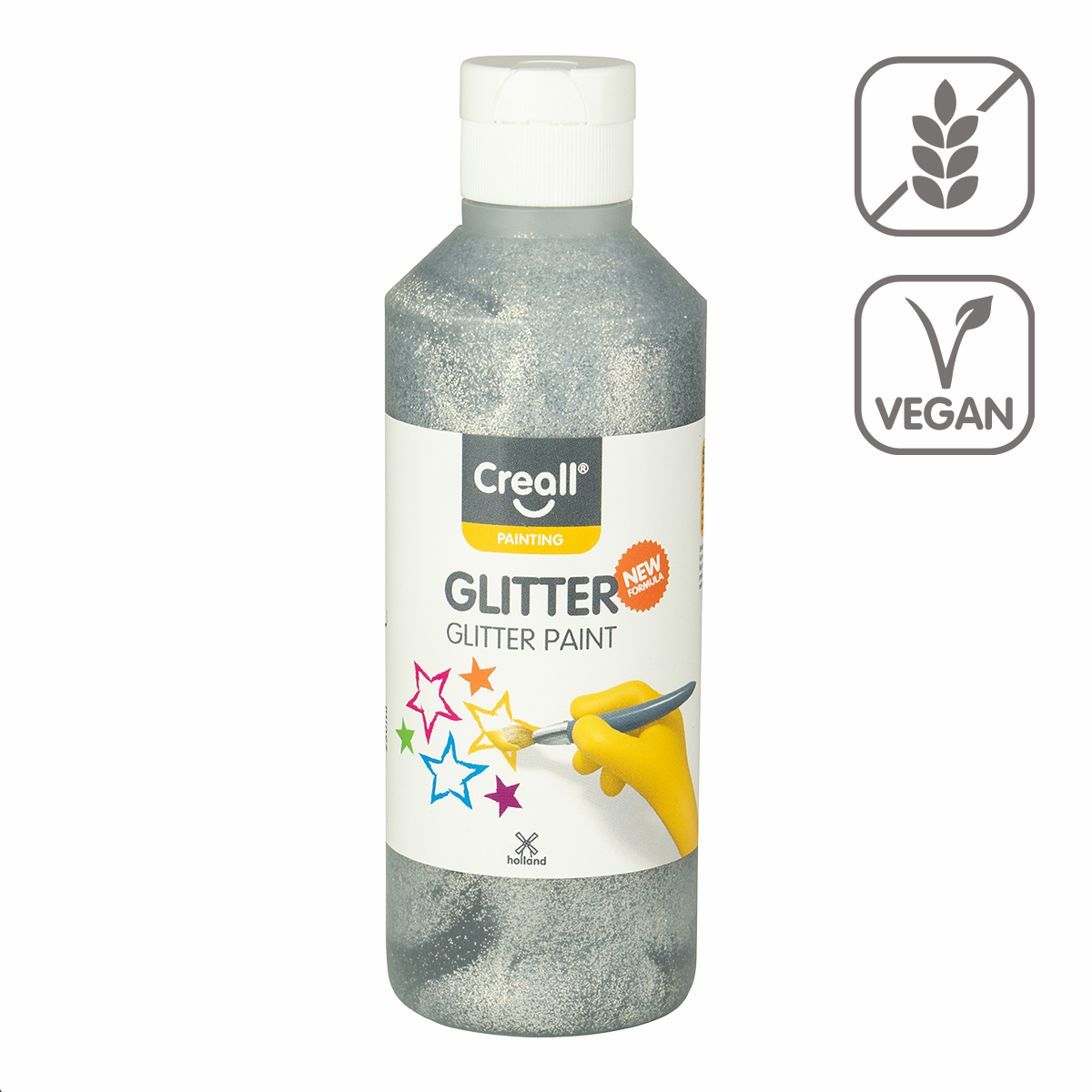 Блестяща боя Creall Glitter 250 ml - сребърна