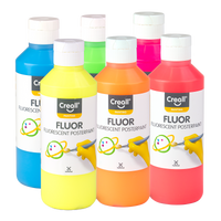 Creall комплект темперни бои Fluor, 6 × 250 ml, микс от цветове
