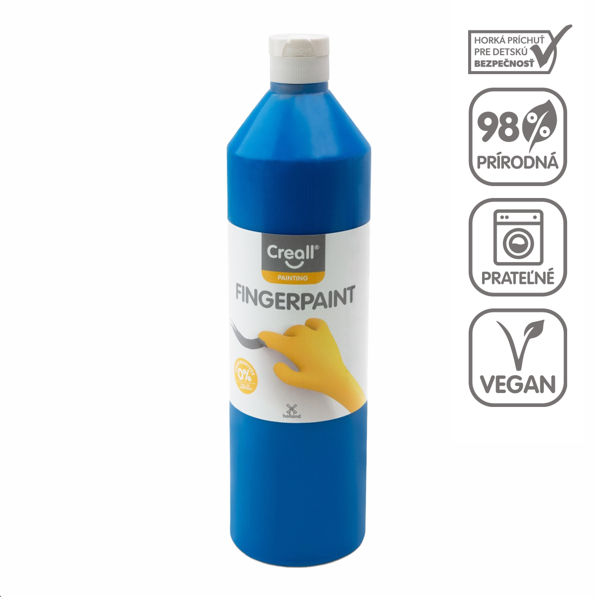 Боя за рисуване с пръсти Creall - 750 ml – синя