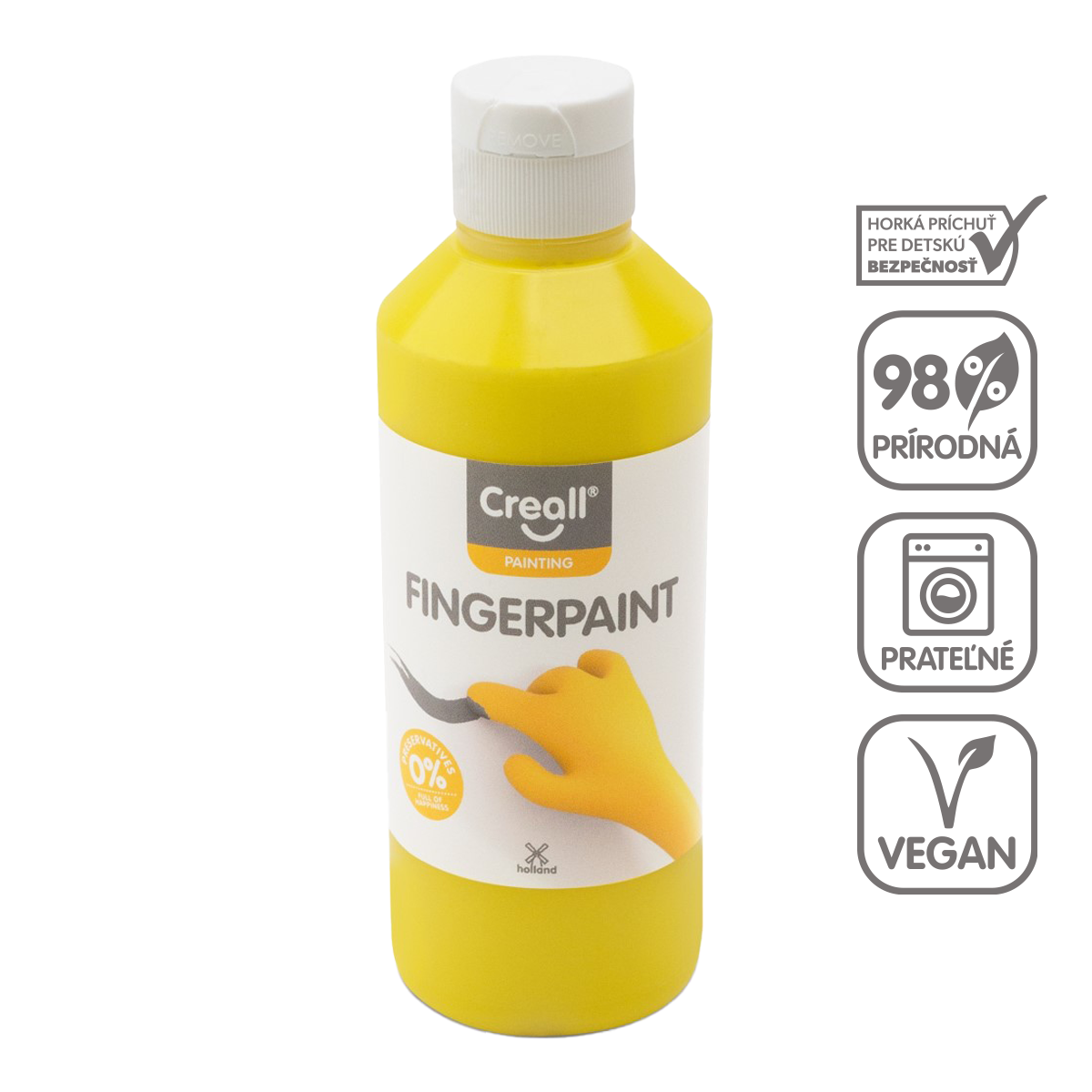 Боя за рисуване с пръсти Creall 250 ml – жълта