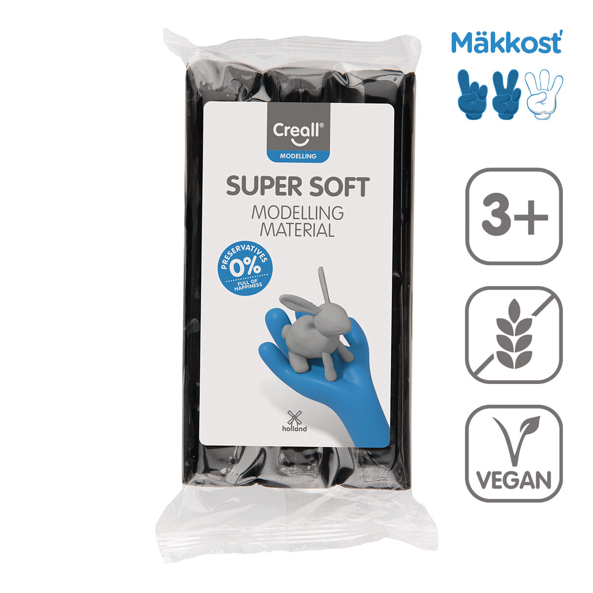 Моделин Creall Super Soft 500 g – черна