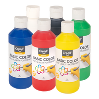 Темперни бои Creall – комплект 6 × 250 ml, микс от цветове
