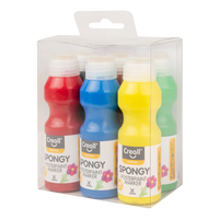 Комплект темперни бои с гъба Creall Spongy – 6 × 70 ml