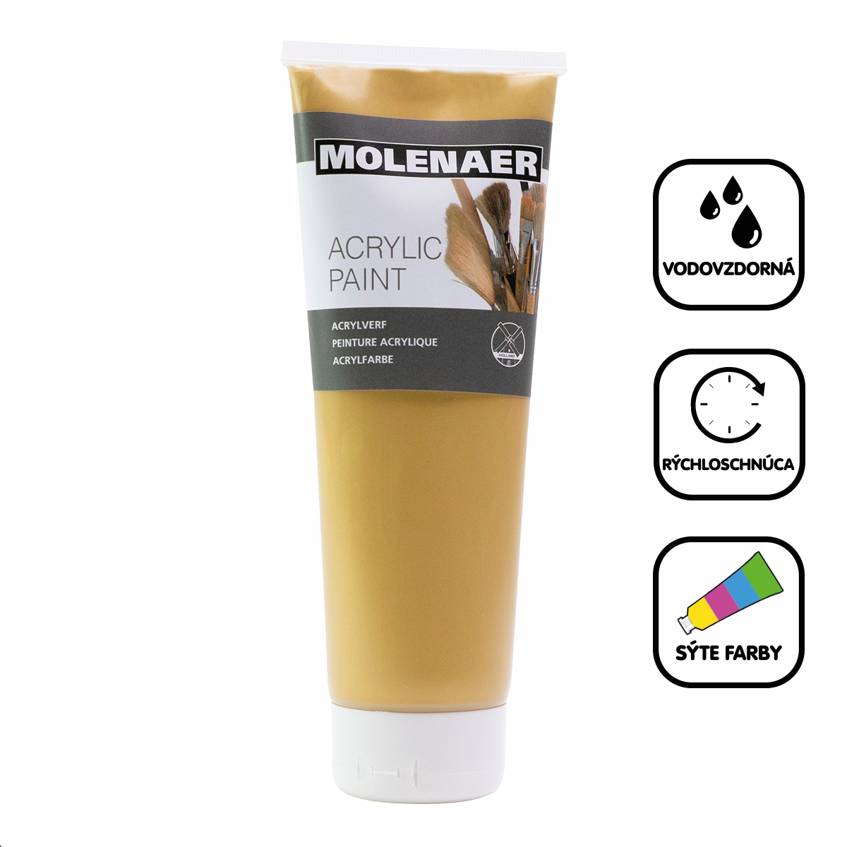 Акрилна боя Molenaer 250 ml – златен